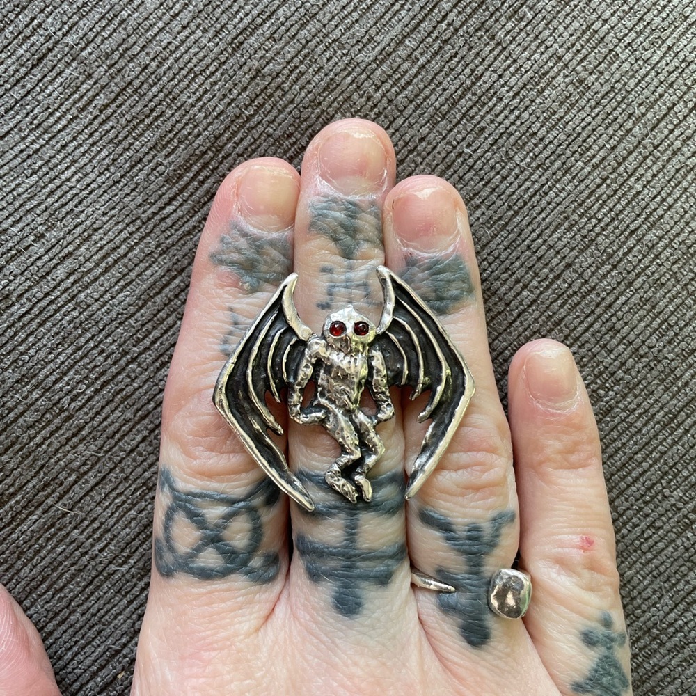 OOAK mothman ring